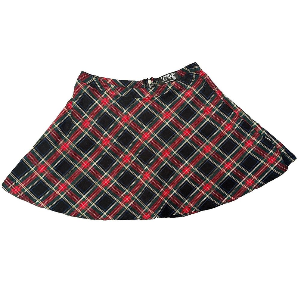 Tripp NYC Plaid Tartan mini skirt S Punk 90s Style
